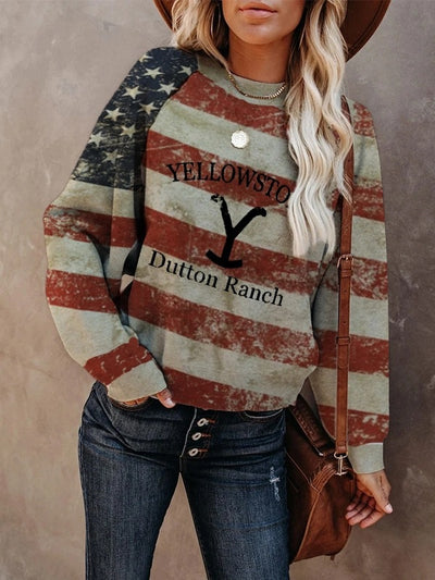 Sudadera Estampada Yellowstone Rancho Dutton para Mujer