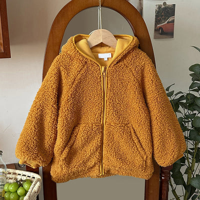 Abrigo Polar Cálido con Gorro Puntiagudo para Otoño e Invierno - Image 3