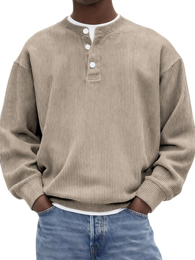 Suéter de Algodón Pana Acanalado para Hombre - Casual y Elegante - Image 15