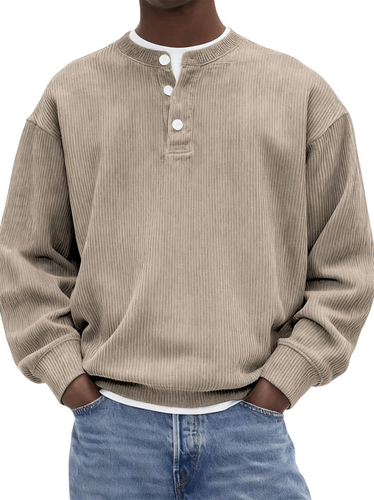 Suéter de Algodón Pana Acanalado para Hombre - Casual y Elegante - Image 15