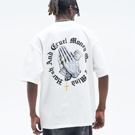 Camiseta Hombre Estampada Suelta Manga Corta - Image 2