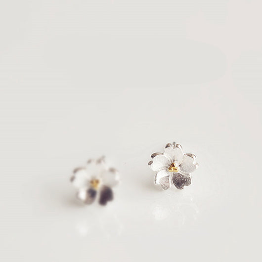 Aretes de Plata 925 Flor de Cerezo Elaborados a Mano - Image 10