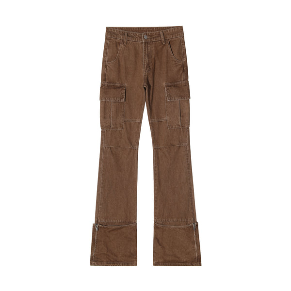 Pantalones Denim Casual Marrón para Mujer - Corte Moderno y Versátil - Image 4