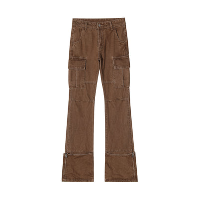 Pantalones Denim Casual Marrón para Mujer - Corte Moderno y Versátil - Image 4