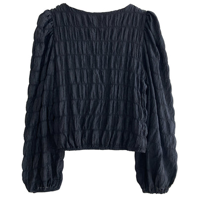 Blusa de Chifón con Escote V y Diseño Plisado - Image 24