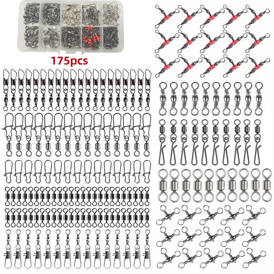 Kit de 175 Conectores de Pesca con Rodamientos de Bola