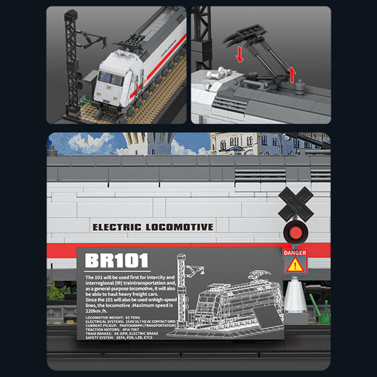 Tren a Vapor Modelo Estático - Puzzle de Bloques de Construcción - Image 4