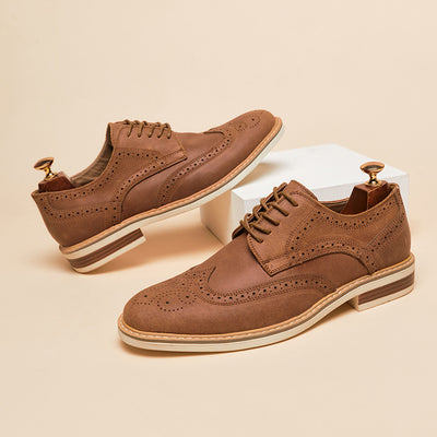 Zapatos Formales de Gamuza Auténtica para Hombre - Estilo Brogue Ejecutivo - Image 7