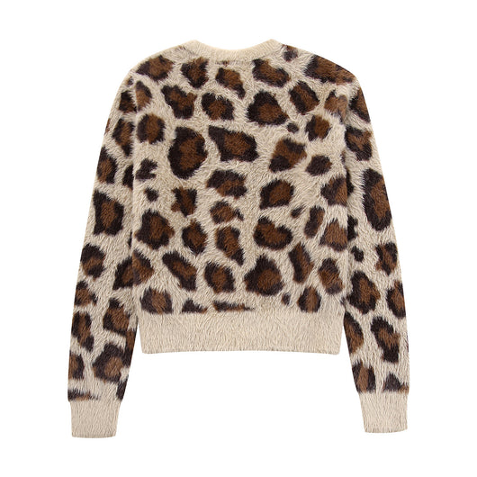 Abrigo Tejido Jacquard con Patrón Animal y Efecto Pelaje Artificial - Image 18