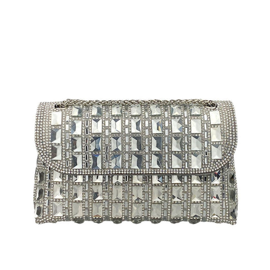 Clutch de Cristal Brillante con Cadena de Strass - Image 5