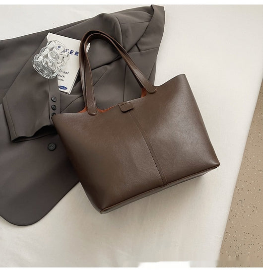 Bolsa Tote Retro Texturizada de Gran Capacidad para el Hombro - Image 10