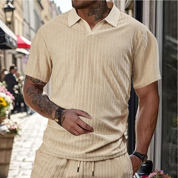 Conjunto Deportivo Casual Hombre Tela Transpirable Cuello Redondo