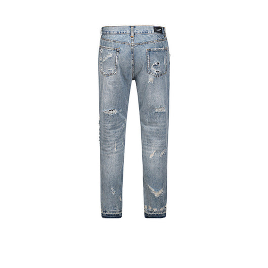 Jeans de Moda Urbana Unisex - Diseño Destruido Contemporáneo - Image 13