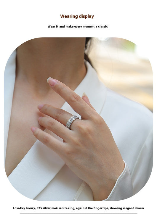 Anillo de Plata Esterlina S925 con Moissanita - Lujo Accesible para Influencers - Image 8