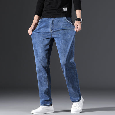 Jeans de Cintura Alta Elásticos para Hombre - Corte Recto Clásico - Image 7