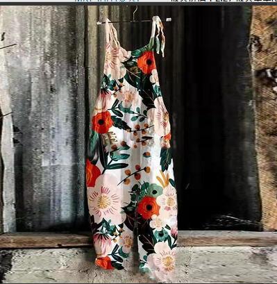 Jumpsuit Retro de Pierna Ancha para Mujer con Estampado Dulce - Image 23