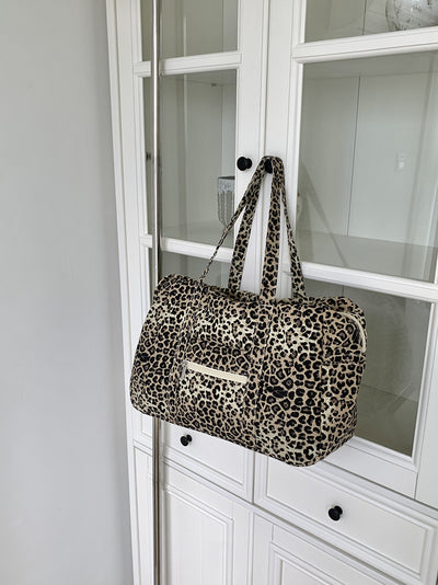 Bolsa de Hombro Estampado Leopardo en Lona para Mujer - Image 16