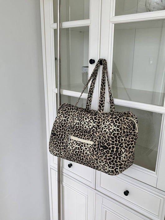 Bolsa de Hombro Estampado Leopardo en Lona para Mujer - Image 16