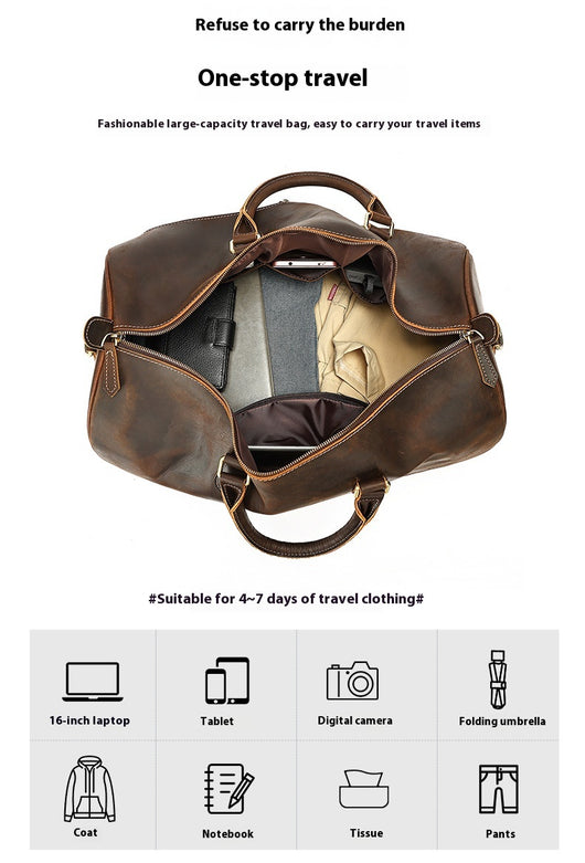 Bolso Bandolera de Cuero Vintage con Gran Capacidad para Viajes - Image 15