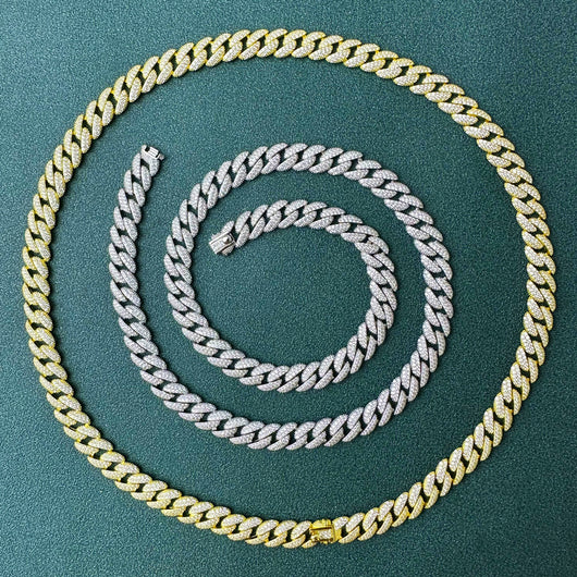 Cadena Cubana de Diamantes Completos Estilo Europeo y Americano - Image 2
