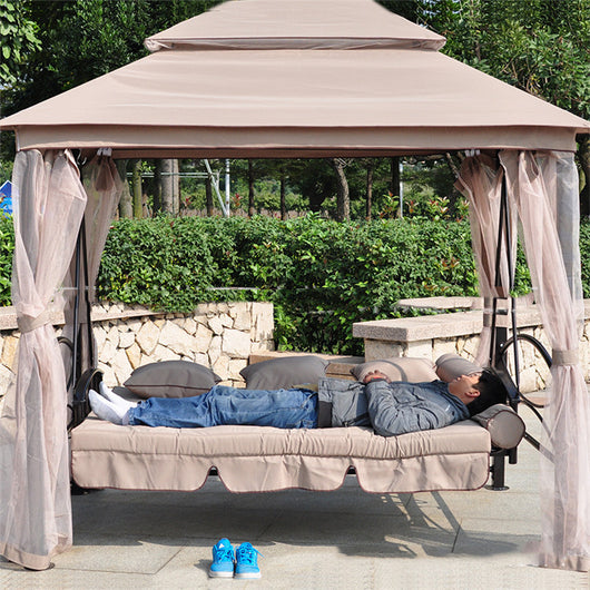 Sillón Mecedora de Hierro Forjado para Tres Personas - Ideal para Terrazas y Patios - Image 3