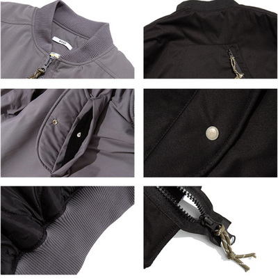 Uniforme de Vuelo Casual con Cuello Alzado y Cierre de Cremallera - Image 11