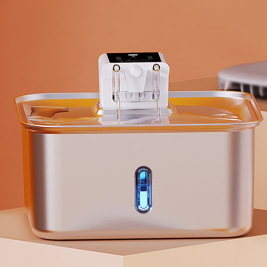 Fuente de Agua para Gatos Inalámbrica Acero Inoxidable Recargable