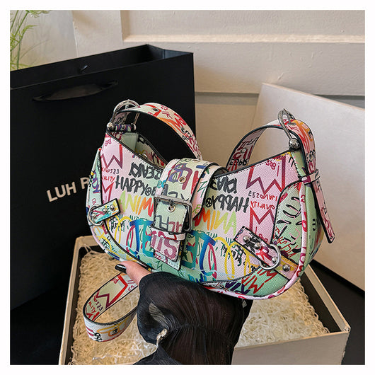 Bolsa de Hombro Messenger con Diseño de Letra de Moda - Image 17