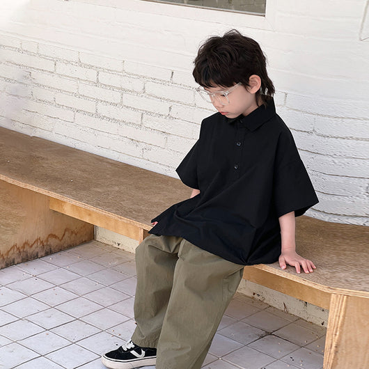 Camisa Blanca de Manga Corta para Niño - Comodidad de Verano - Image 4