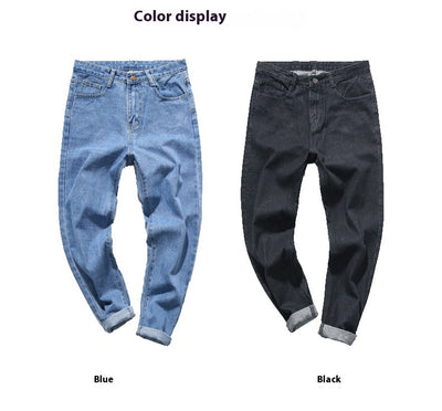 Jeans Harem Sueltos Rectos de Marca Premium para Hombre - Primavera Otoño - Image 13