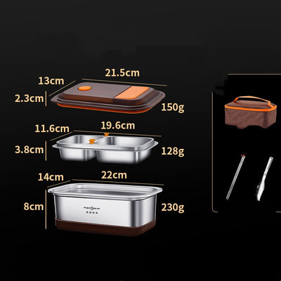 Lonchera Térmica de Acero Inoxidable 304 Doble Compartimento Gran Capacidad - Image 4