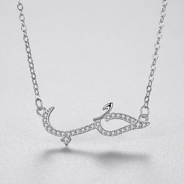 Collar Colgante de Plata Esterlina 925 con Diamantes Completos
