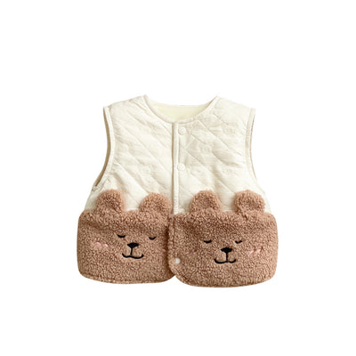 Chaleco Térmico Infantil Acolchado Resistente al Viento con Diseño Cartoon - Image 5