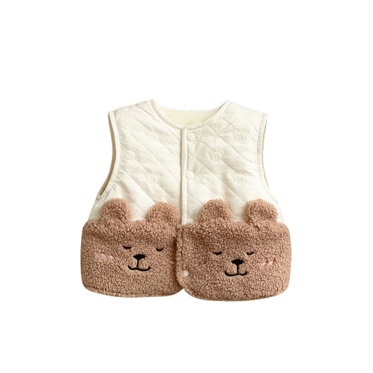Chaleco Térmico Infantil Acolchado Resistente al Viento con Diseño Cartoon - Image 5