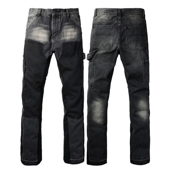 Jeans Retro de Contraste para Hombre