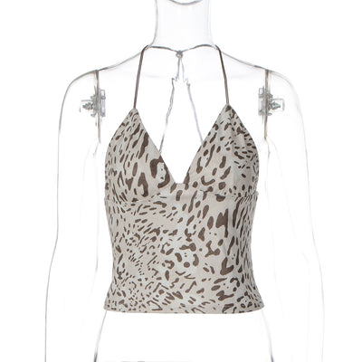 Camiseta Estilo Francés con Estampado Leopardo para Mujer - Image 13