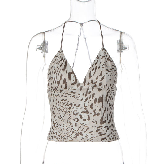 Camiseta Estilo Francés con Estampado Leopardo para Mujer - Image 13