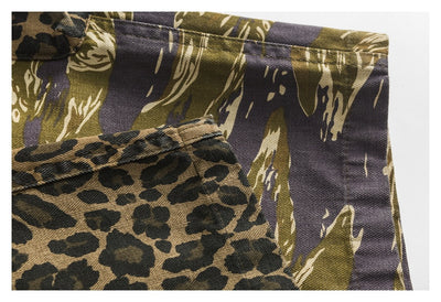 Shorts Cargo Camuflado con Estampado Leopardo - Unisex - Image 8