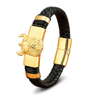 Pulsera Magnética de Cuero Genuino para Hombre - Acero Inoxidable Resistente - Image 5