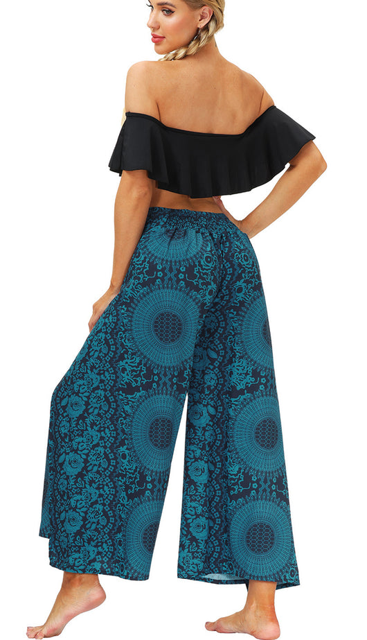 Pantalones Rectos Estampados para Mujer - Frescos y Cómodos con Abertura Lateral - Image 5
