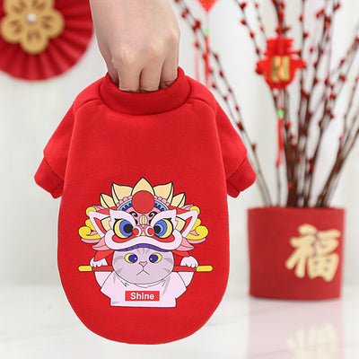 Ropa para Mascotas con Maquillaje de Ópera Pekinesa - Año Nuevo - Image 3