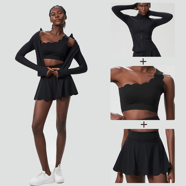Conjunto Deportivo de Yoga Mujer 3 Piezas Secado Rápido