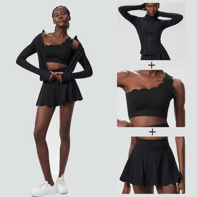 Conjunto Deportivo de Yoga Mujer 3 Piezas Secado Rápido