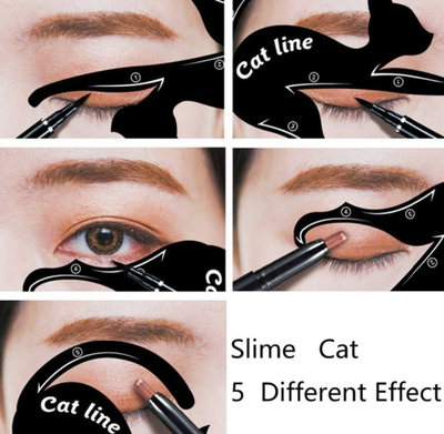 Plantilla de Delineador Felino y Sombra de Ojos - Herramienta de Maquillaje Cat Eye - Image 12