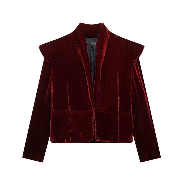 Chaqueta Abrigo Terciopelo Mujer Otoño Multiusos