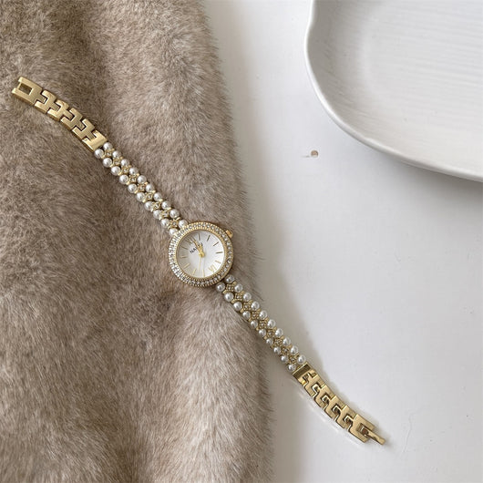 Reloj Pulsera de Perlas Estilo Clásico Elegante - Image 4