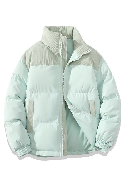 Abrigo Acolchado de Cuello Alto con Contraste - Unisex - Image 9