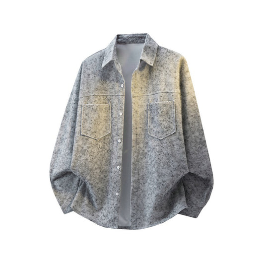 Camisa Jacket Suelta Talla Grande Manga Larga para Hombre - Image 7
