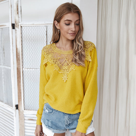Suéter para Mujer con Encaje Cosido - Image 11
