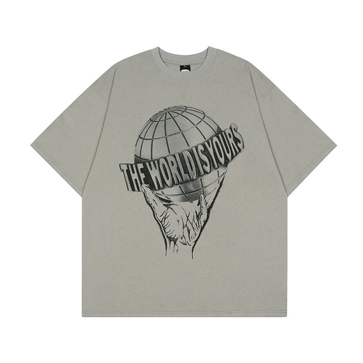 Playera Pareja Estampado Mitad Tierra con Letras - Image 23